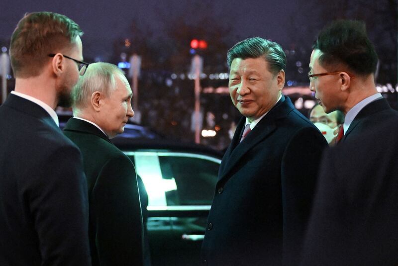 2023年3月21日,普京和习近平在莫斯科结束俄中会谈。(路透社)